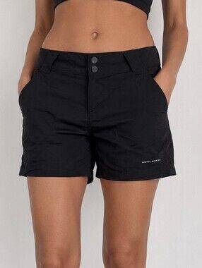 Columbia PFG Omni-Shade Black Performance Fishing Shorts Women's Size Small S